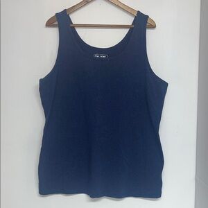 Maurices 2X Women’s Navy Layering Tank Top Soft #plus #cotton #stretch
